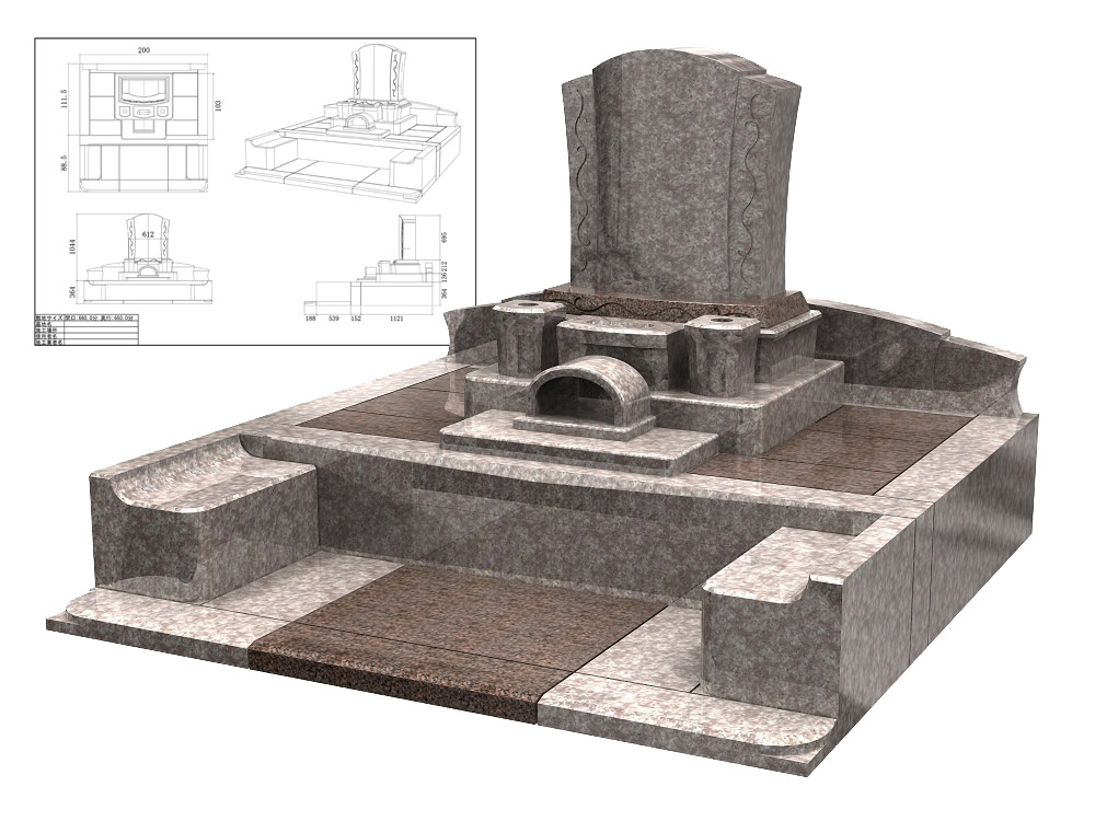 お墓の完成イメージ